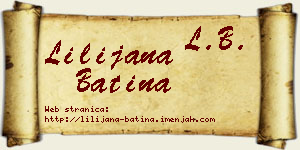 Lilijana Batina vizit kartica